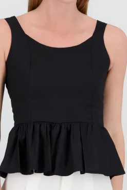 Shasa Peplum Poplin Top