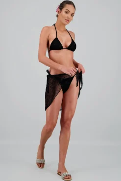 Shasa 3-Piece Sequined Bikini