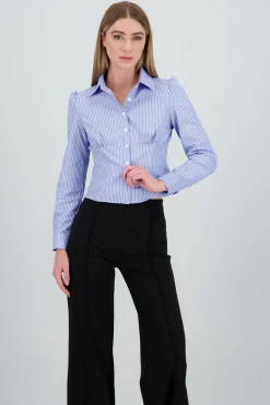 Shasa Pinched Striped Shirt