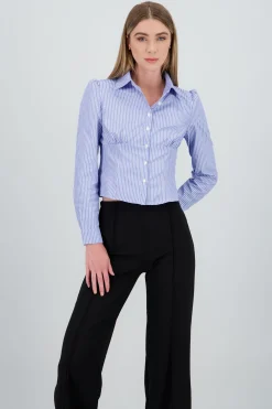 Shasa Pinched Striped Shirt