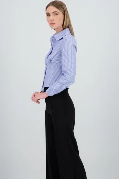 Shasa Pinched Striped Shirt