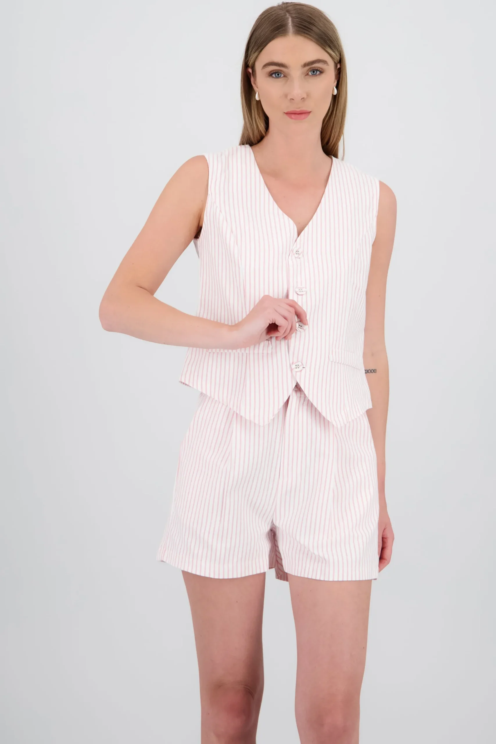Shasa Pinstripe Tailored Vest
