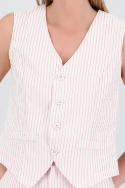 Shasa Pinstripe Tailored Vest