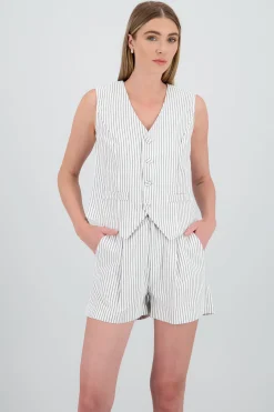 Shasa Pinstripe Tailored Vest