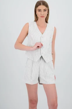 Shasa Pinstripe Tailored Vest
