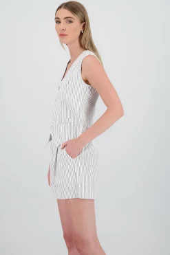 Shasa Pinstripe Tailored Vest