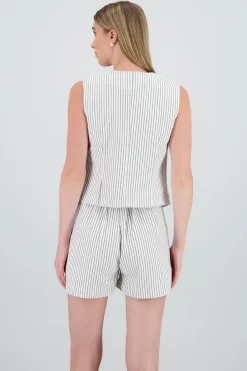 Shasa Pinstripe Tailored Vest