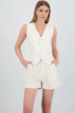 Shasa Pinstripe Tailored Vest