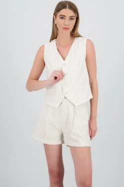 Shasa Pinstripe Tailored Vest