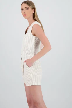 Shasa Pinstripe Tailored Vest