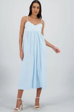 Shasa Piping Detail Maxi Dress