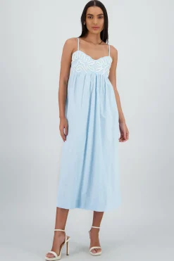 Shasa Piping Detail Maxi Dress