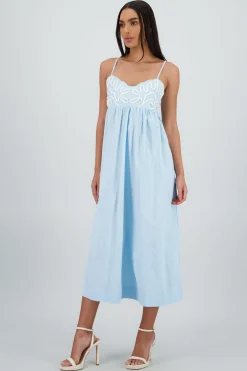 Shasa Piping Detail Maxi Dress