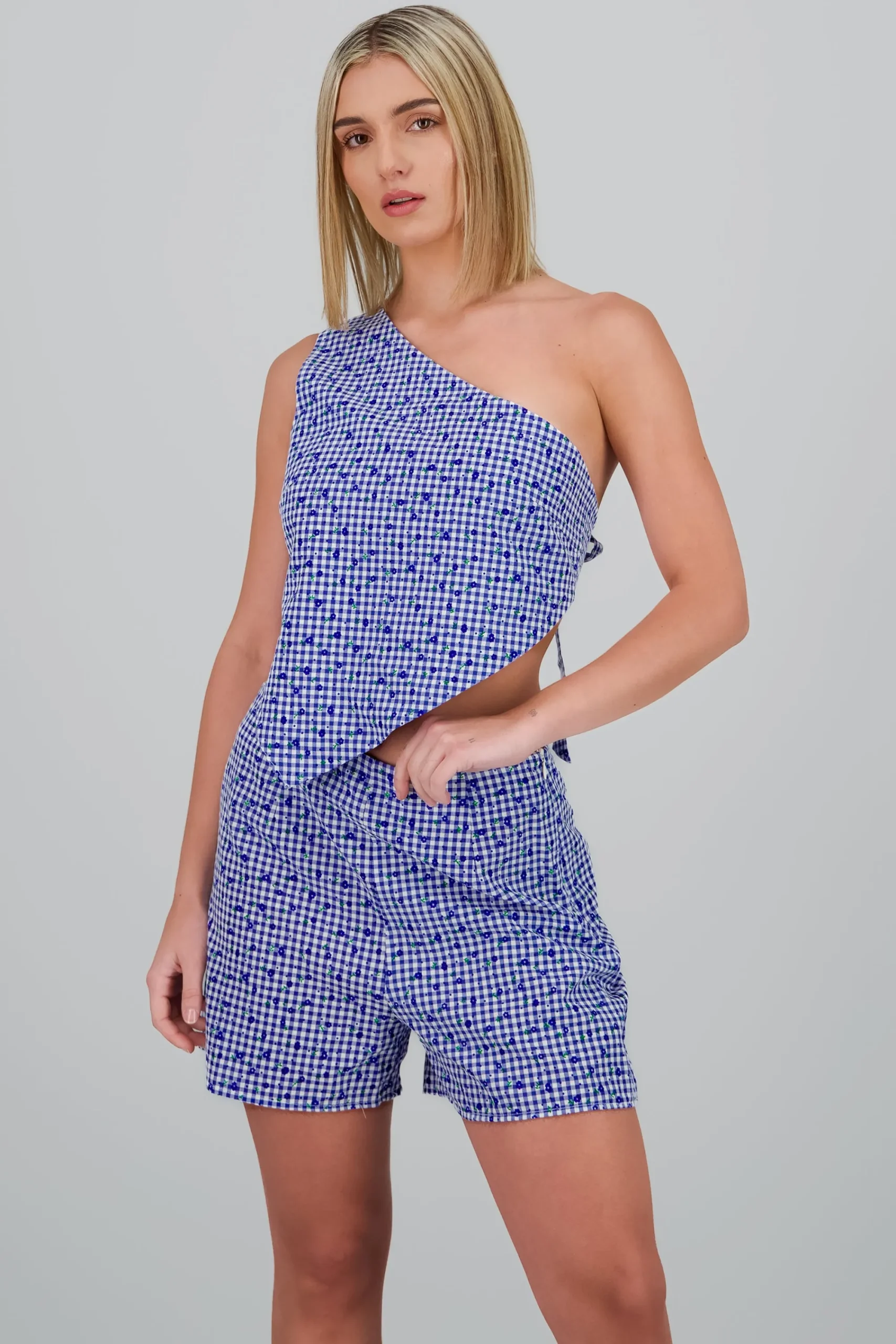Shasa Plaid Floral Top