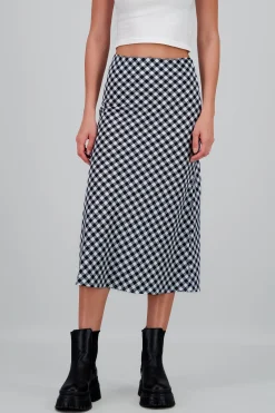 Shasa Plaid Midi Skirt