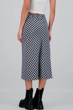 Shasa Plaid Midi Skirt