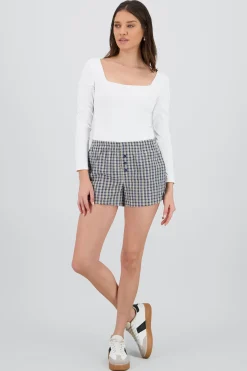 Shasa Plaid Mini Shorts