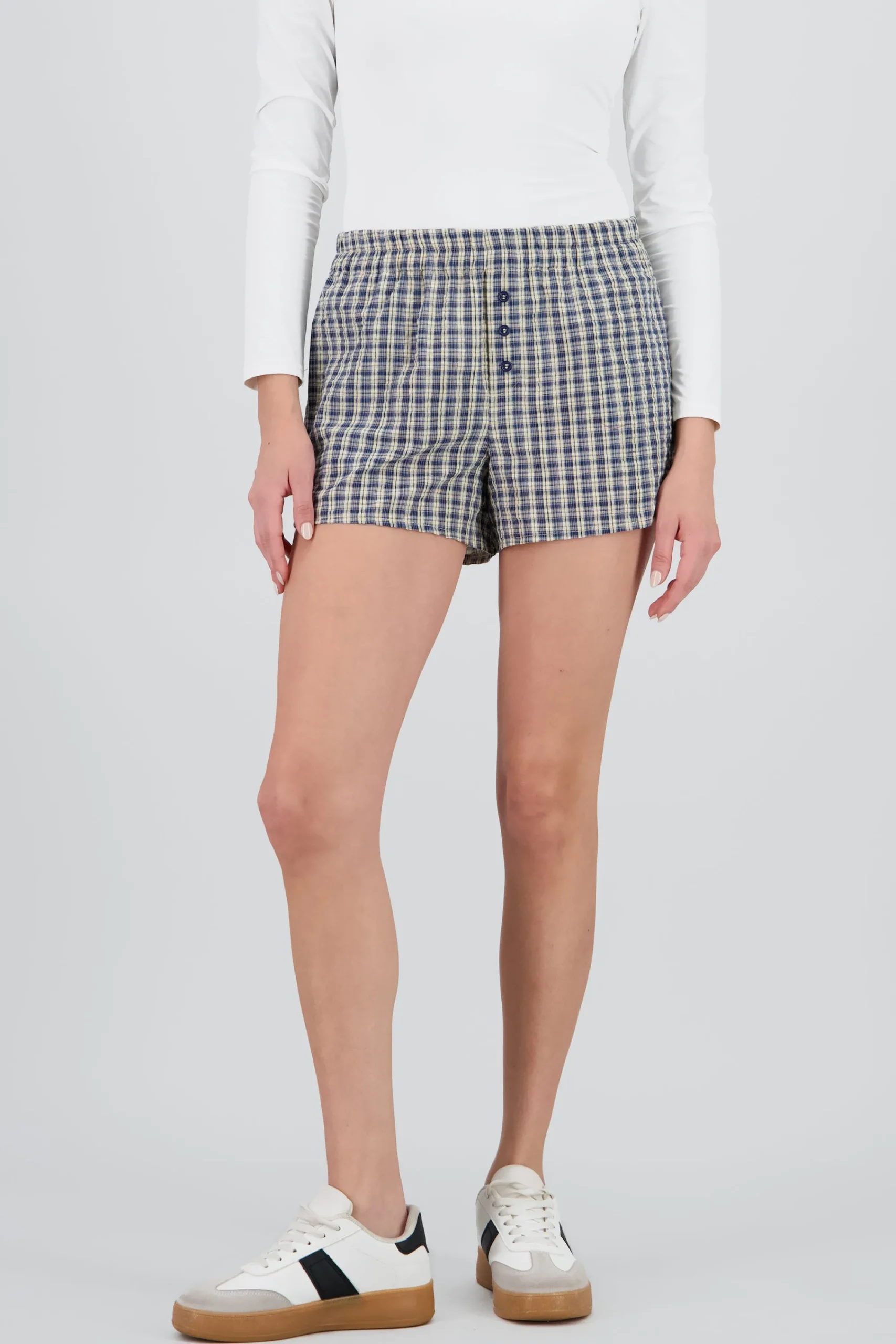 Shasa Plaid Mini Shorts