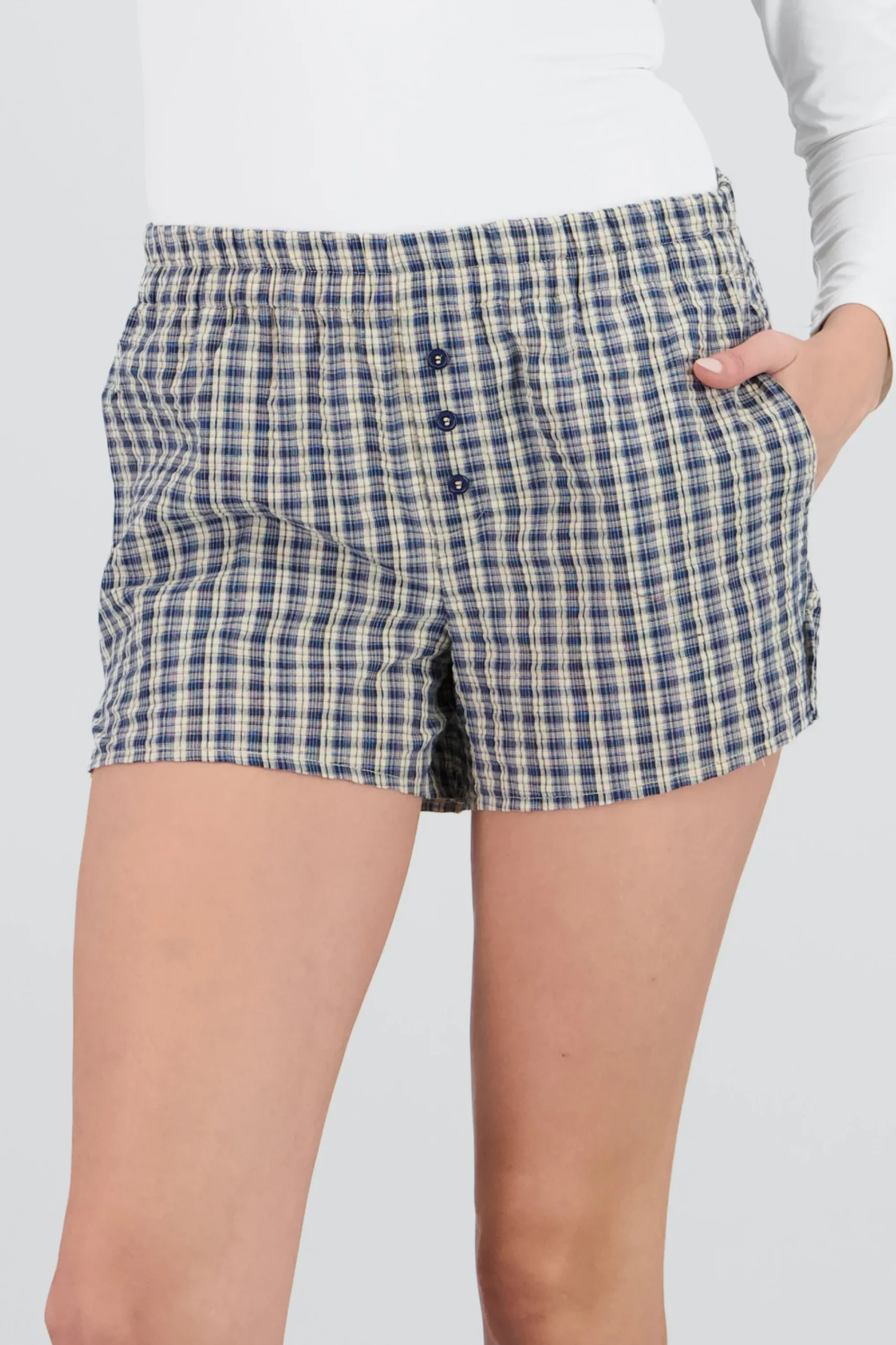Shasa Plaid Mini Shorts