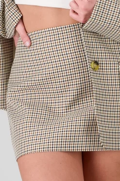 Shasa Plaid Mini Skirt