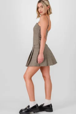 Shasa Plaid Pleated Dress