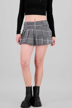 Shasa Plaid Pleated Skirt