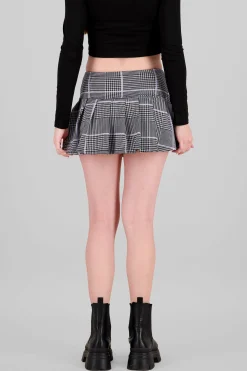 Shasa Plaid Pleated Skirt