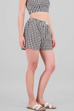 Shasa Plaid Textured Short