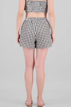 Shasa Plaid Textured Short