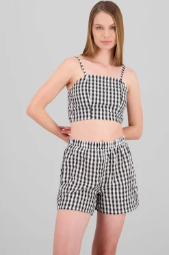 Shasa Plaid Textured Top