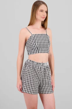 Shasa Plaid Textured Top