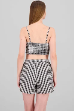 Shasa Plaid Textured Top