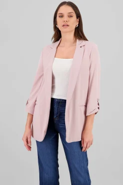 Shasa Plain 3/4 Sleeve Blazer