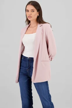 Shasa Plain 3/4 Sleeve Blazer
