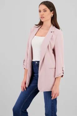 Shasa Plain 3/4 Sleeve Blazer