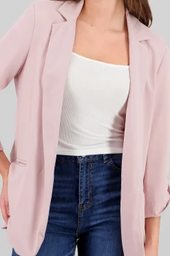 Shasa Plain 3/4 Sleeve Blazer