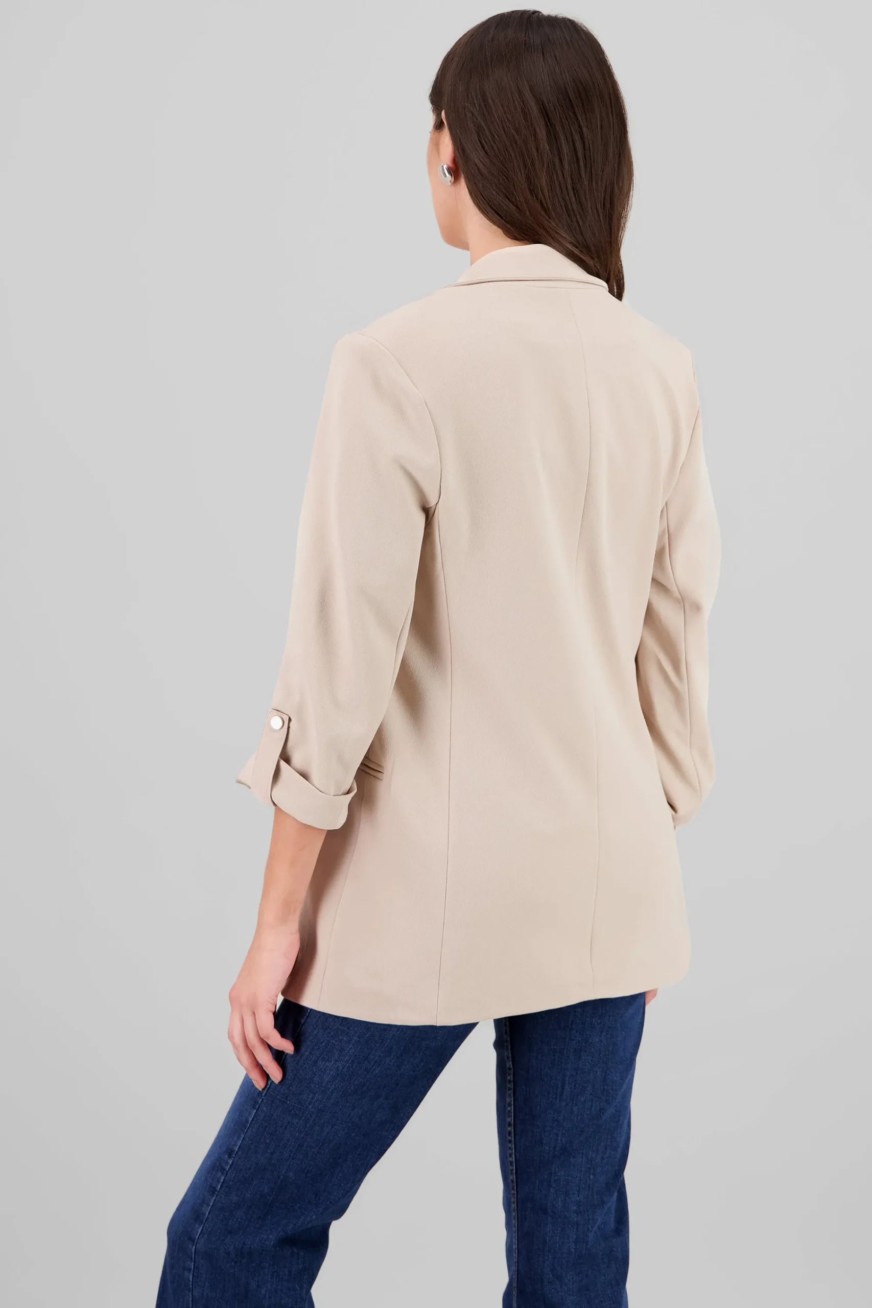 Shasa Plain 3/4 Sleeve Blazer