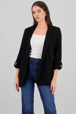 Shasa Plain 3/4 Sleeve Blazer