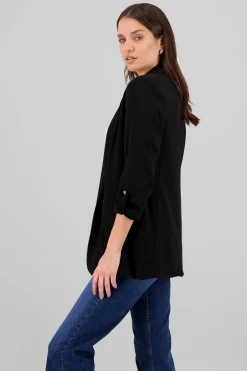 Shasa Plain 3/4 Sleeve Blazer