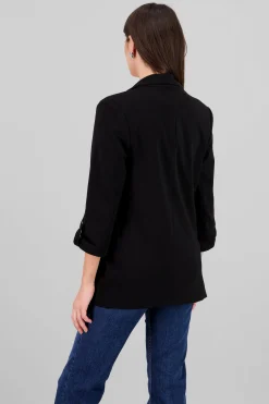 Shasa Plain 3/4 Sleeve Blazer
