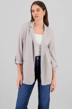 Shasa Plain 3/4 Sleeve Blazer