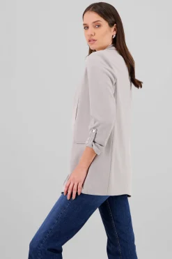 Shasa Plain 3/4 Sleeve Blazer