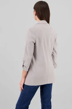 Shasa Plain 3/4 Sleeve Blazer