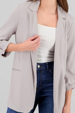 Shasa Plain 3/4 Sleeve Blazer