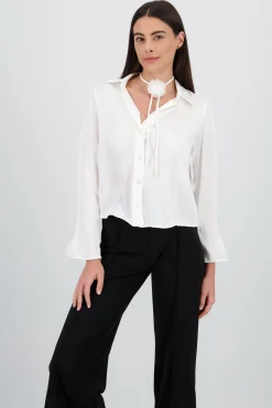 Shasa Plain Satin Shirt