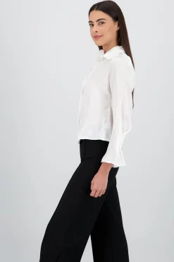 Shasa Plain Satin Shirt