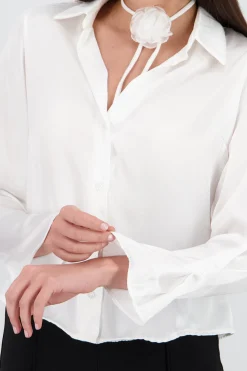 Shasa Plain Satin Shirt