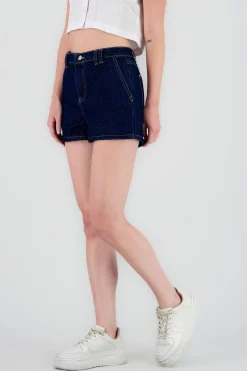 Shasa Plain Shorts with Diagonal Pockets