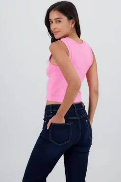 Shasa Plain Sleeveless Top