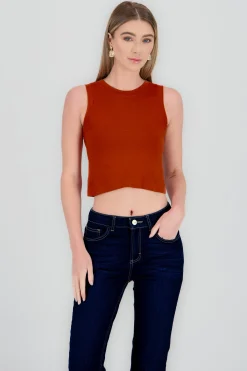 Shasa Plain Sleeveless Top